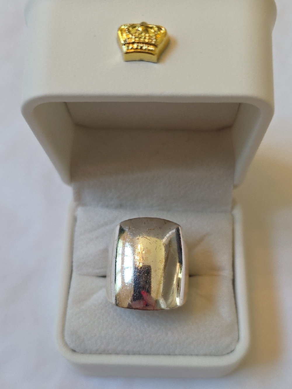 Sterling Silver 925 Wide Dome Statement Ring Size 8.75